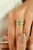 English Unique 18k Gold Tapered Baguette Emerald Ring for Bride Size 6.5 For Sale - Image 3 of 13