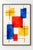Bold red, blue and yellow shapes intersect with expressive black lines in this midcentury modern art print. Overlapping...