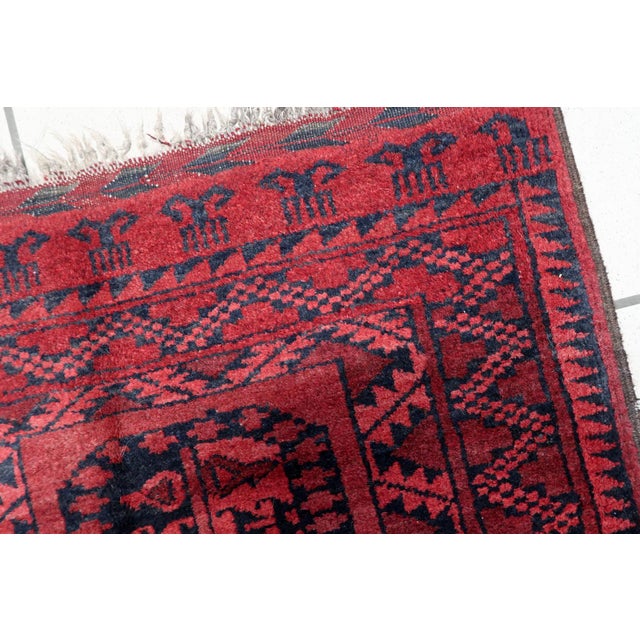 1940s, Handmade Vintage Afghan Ersari Rug 2.2' X 2.9' For Sale - Image 10 of 12