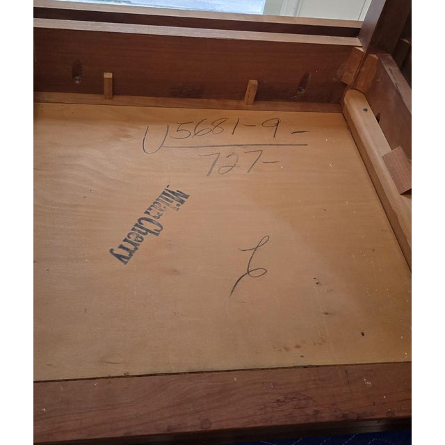 Wood Mid 20th Century "Milan Cherry" Three-Piece Nesting Tables, Quality American For Sale - Image 7 of 9