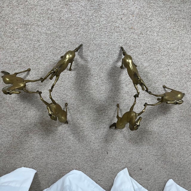 Hollywood Regency Style Coffee Table with Patinated Brass Horses and Glass Top, 1970 For Sale - Image 10 of 18