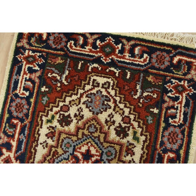 2020s Heriz Rug 2′ X 3′ Ivory Wool Traditional Hand-Knotted Oriental Carpet For Sale - Image 5 of 8