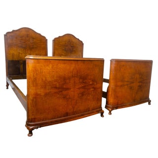 French Walnut Twin Beds - a Pair For Sale
