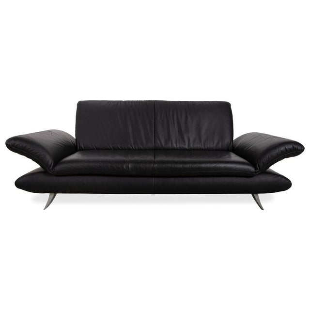Black Leather Rossini Sofa with Manual Function from Koinor For Sale - Image 15 of 15