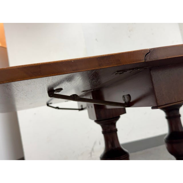 Duncan Phyfe Style Drop Leaf Dining Table, Vintage For Sale - Image 10 of 12
