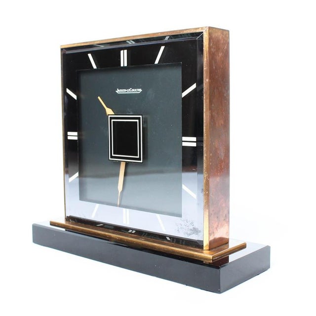 Art Deco Double-Sided Desk Clock from Jaeger LeCoultre, 1930s For Sale - Image 3 of 8