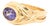 Vintage 14k Yellow Gold & Tanzanite Cocktail Ring For Sale