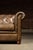 Animal Skin Vintage Chesterfield Tufted Leather Sofa With Cushions in Brown For Sale - Image 7 of 10