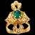 Natural Emerald, Oval Stone and Diamond Ring 14 Karat Yellow Gold For Sale - Image 17 of 18