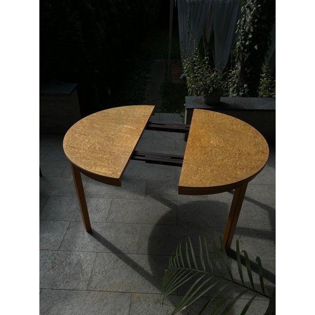 Mid-Century Modern Round Wooden Extendable Table, Sweden, 1960s For Sale - Image 3 of 18
