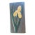 Ephraim Faience Hand Made Pottery Yellow Iris Ceramic Tile For Sale