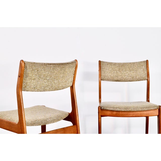 Mid-Century Modern Danish Teak Chairs attributed to Erik Buch, 1960s, Set of 4 For Sale - Image 3 of 10