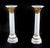 20th Century White Marble & Ormolu Mounted Pedestals, Set of 2 For Sale - Image 13 of 14