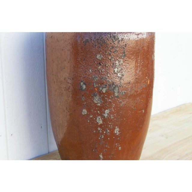 19th Century Large Glazed Terracotta Spanish Jug For Sale - Image 5 of 7