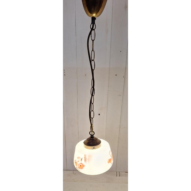 Metal Vintage Art Deco Hanging Lamp, 1930s For Sale - Image 7 of 7