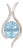 7.8Ct Santa Maria Aquamarine Pendant With Natural Diamonds Accents: 14k Gold For Sale