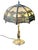 Vintage Art Nouveau Slag Glass Two-Light Table Lamp, C. 1935–1955 For Sale - Image 9 of 10