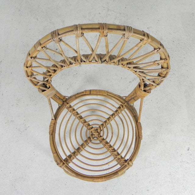 1950s Bamboo Dining Table Chair, 1950s For Sale - Image 5 of 18