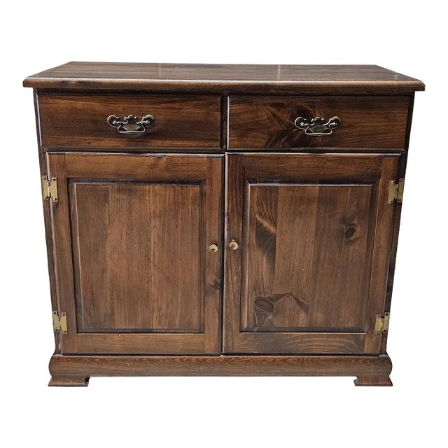 Late 20th Century Mastercraft Stained Pine Cabinet, Server For Sale
