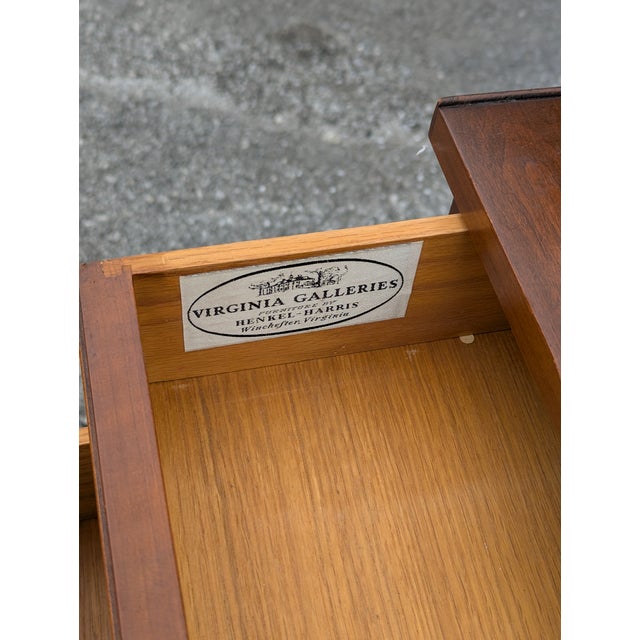 Mid 20th Century Mid 20th Century Henkel Harris, Federal Style Cherry Two Drawer NightStand For Sale - Image 5 of 9