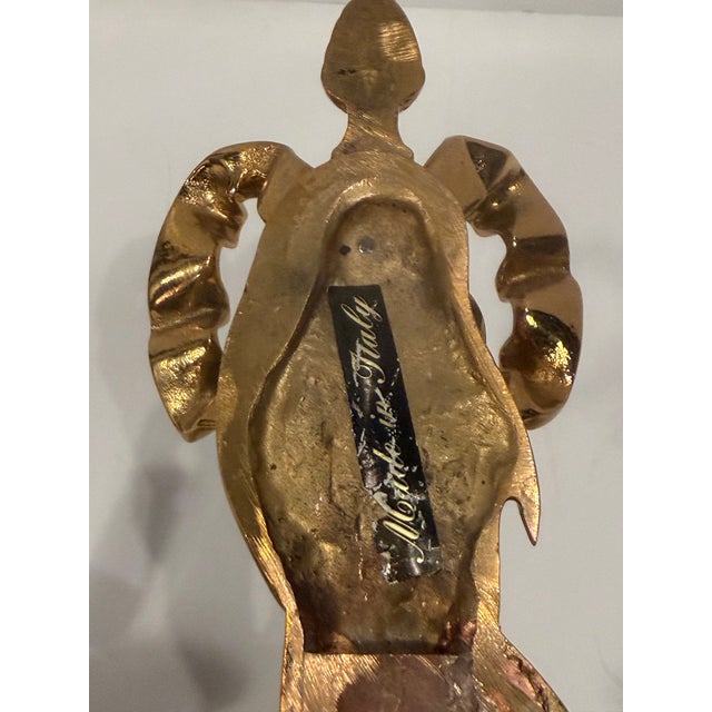 Vintage Brass Horn Motif Sconces - a Pair For Sale - Image 11 of 11