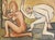 Berlin School Artist after Picasso, Kneeling Nude and Mysterious Figure, 1960s-70s, Oil on Board, Framed For Sale - Image 18 of 18