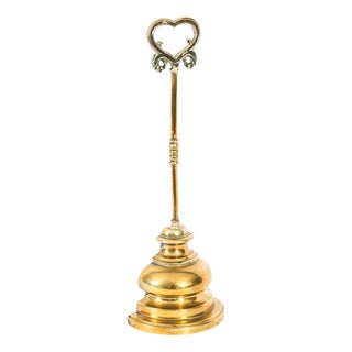 Antique Victorian Brass Door Stop, 1800s For Sale