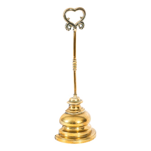 Antique Victorian Brass Door Stop, 1800s For Sale