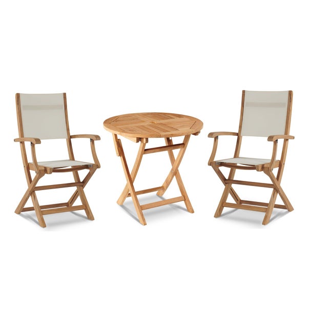 Stella 3-Piece Teak Outdoor Bistro Set Folding Table and ... (640 x 640 Pixel)