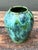 Turquoise Vintage French Drip Glaze Vase For Sale - Image 8 of 12