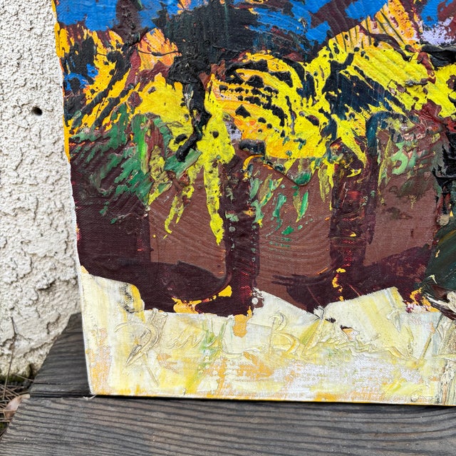 Mid-Century Modern 1960s Paul Blaine Henrie “The Balloon Vendor” Large Mid-Century Oil Painting, 30x48 For Sale - Image 3 of 18