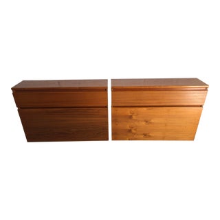 Vintage Mid Century Modern Danish Twin Headboards With Storage (A Pair) For Sale