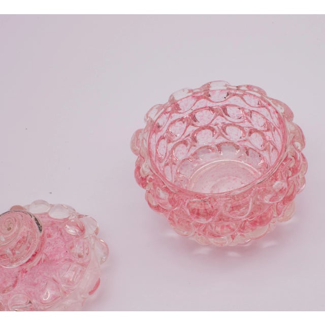 Pink Ercole Barovier Series Lenti Vase Barovier & Toso Italy 1940s For Sale - Image 10 of 12