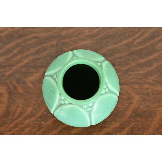 1930s Rookwood Pottery Arts & Crafts Glazed Ceramic Art Pottery Vase, 1936 For Sale - Image 5 of 10