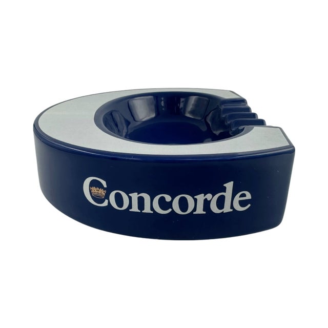 Vintage Concorde British Airways Ceramic Ashtray For Sale - Image 4 of 9