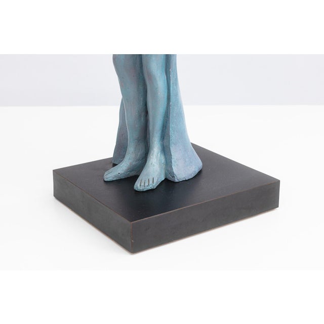 Joyce Gottlieb - Untitled (Standing Turquoise Nude), 1990 Resin Table Sculpture For Sale - Image 4 of 5