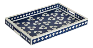 Chintamani Blue Bone Inlay Tray