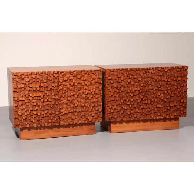 Brutalist Wooden Sideboards, 1960s, Set of 2 For Sale - Image 11 of 14