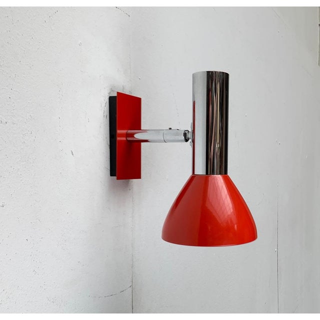 Mid-Century Modern German Space Age Wall Lamp from Hustadt Leuchten, 1960s For Sale - Image 12 of 18