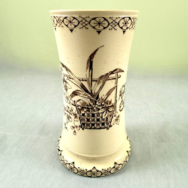 Bridgwood & Clarke Ironstone Aesthetic ‘Orchid’ Toothbrush Holder, Circa 1860 For Sale - Image 14 of 14