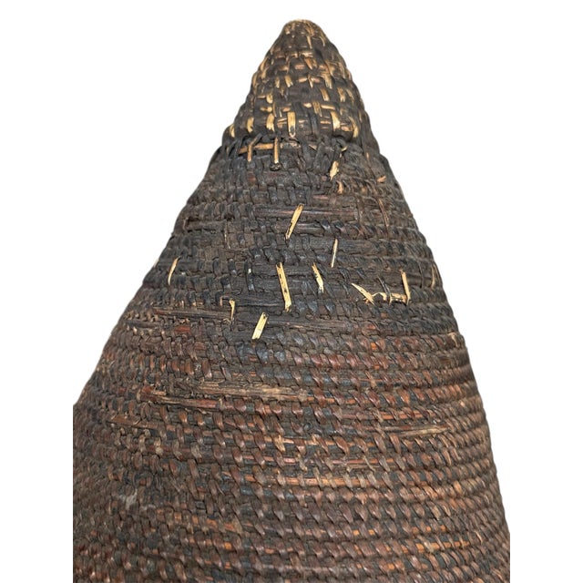 Textile Large Antique African Woven Tutsi Basket For Sale - Image 7 of 7