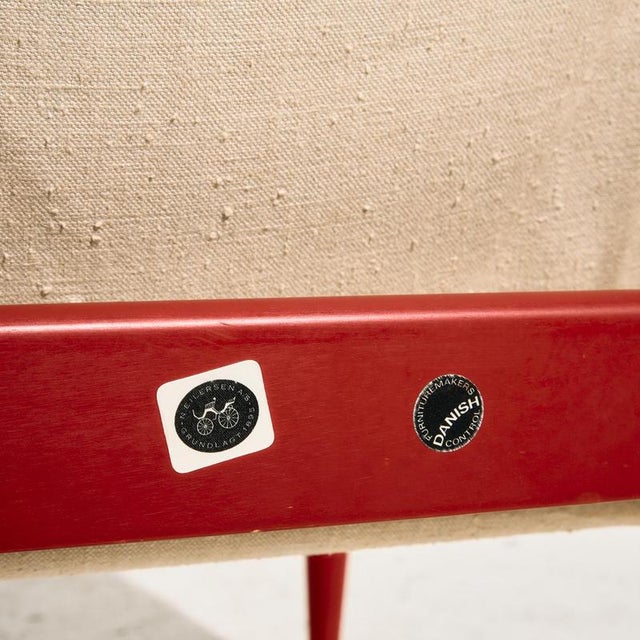 Set of Model 30 Safari Lounge Chair and Ottoman by Erik Wørts for Niels Eilersen, 1960s For Sale - Image 15 of 18
