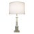 1960s Large Hollywood Regency Modern Carrara Marble "Tuscan" Style Column Table Lamp For Sale