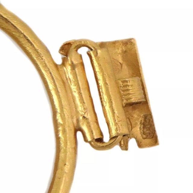 Estate 22k Yellow Gold Enamel Large Fancy Ring Link Bracelet For Sale In Miami - Image 6 of 7