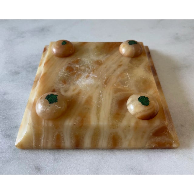 Large Vintage Square Alabaster Ashtray For Sale In Austin - Image 6 of 10