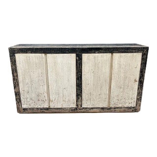 Vintage Distressed 4-Door Sideboard For Sale