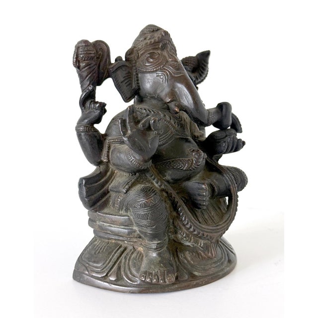 Fine Antique Bronze Statue of Ganesh from Sir Lanka For Sale - Image 12 of 14