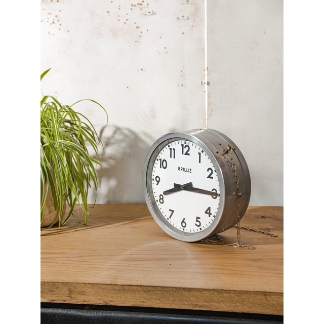 Vintage French Station Clock, 1950s For Sale - Image 10 of 11
