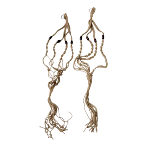 Pair Vintage Macrame Plant Hangers