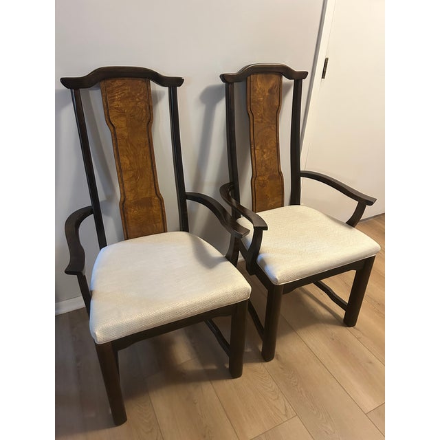 Chinoiserie 1970s Broyhill Chinoiserie Ming Vintage Dining Chairs – Matching Set of 6 For Sale - Image 3 of 16
